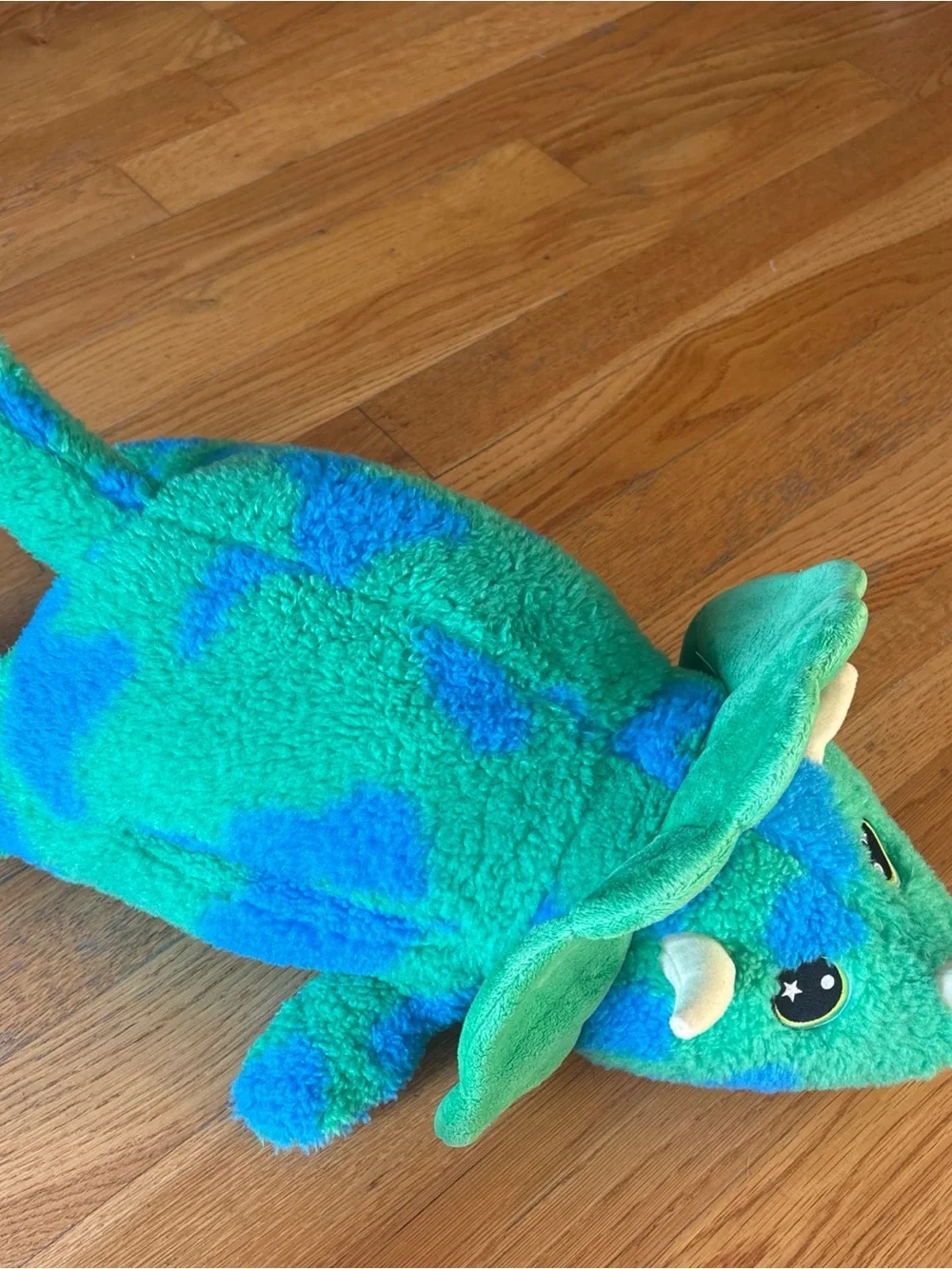 Plush Dino Stuffed Animal in Teal & Blue Russ Hug a Pet Tie Dye